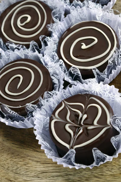 Biscuits Chocolat Vue Rapprochée — Photo