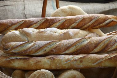 Taze çeşitli ekmek sepeti