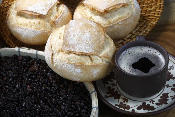 Breakfast Fresh Homemade Buns — Stock Photo, Image