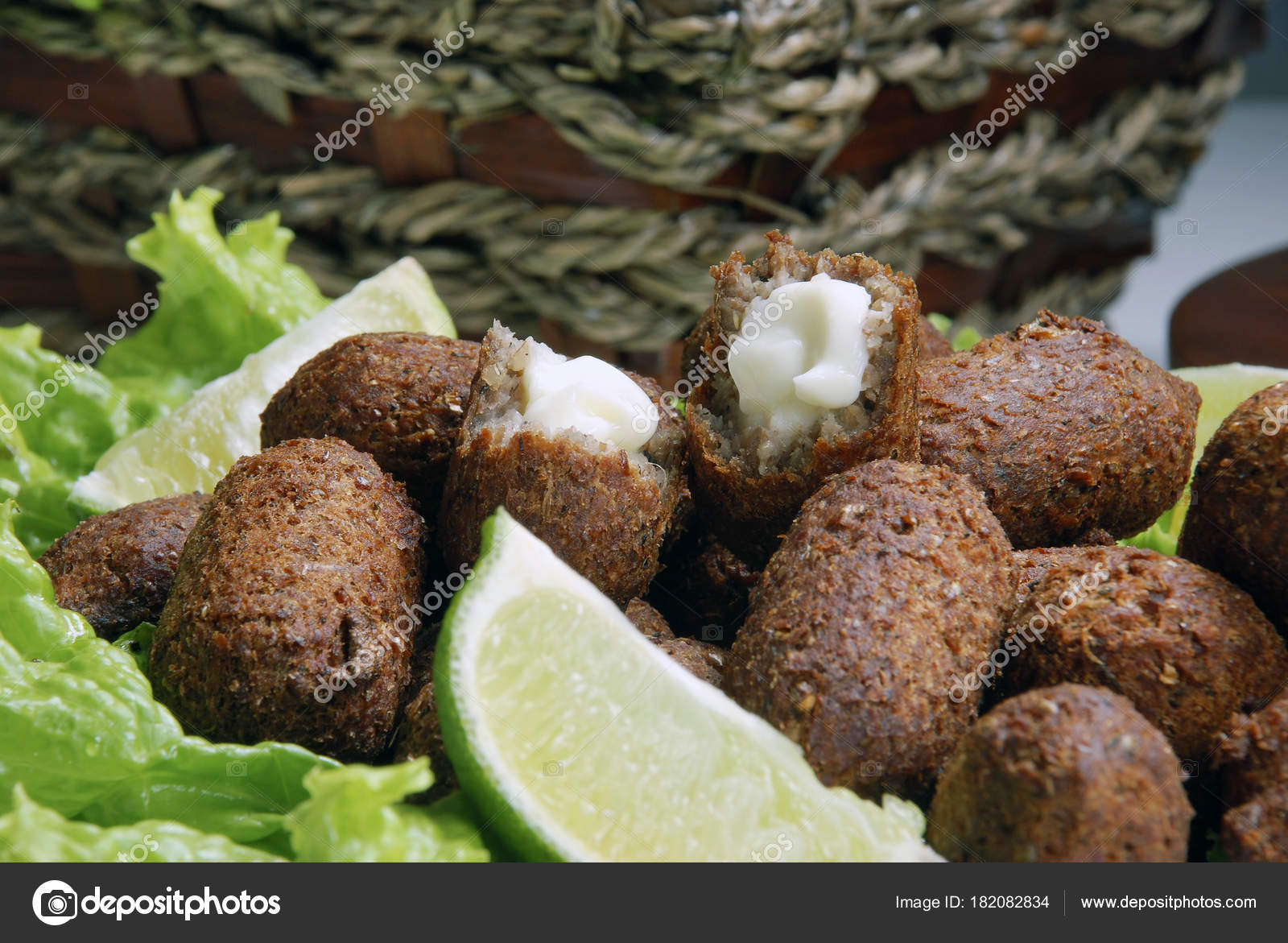 Arabic Meat Appetizer Kibbeh Stock Photo by ©rocharibeiro 182082834