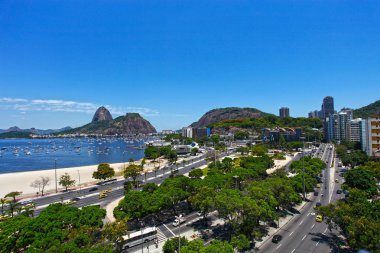 Hava doğal görünümünü, şehir Rio de Janeiro şehrine, ana turistik hedef Brezilya