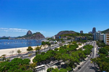 Aerial scenic view of City of Rio de Janeiro, the main tourist destination in Brazil clipart