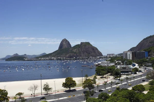 Légi Festői Kilátás Város Rio Janeiro Brazília Turisztikai — Stock Fotó