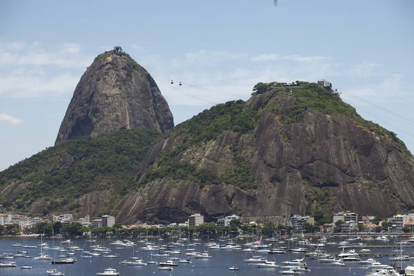 Légi Festői Kilátás Város Rio Janeiro Brazília Turisztikai — Stock Fotó