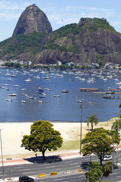 Légi Festői Kilátás Város Rio Janeiro Brazília Turisztikai — Stock Fotó