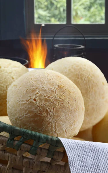 Freshly Backed Cheese Bread Close View — Stock Photo, Image