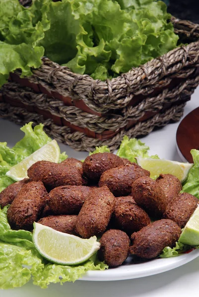 Arabic meat appetizer kibbeh