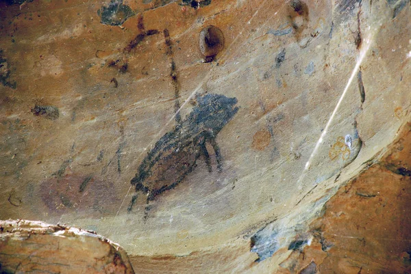 Desenho Rupestre Cerca Grande Matozinhos Brasil — Fotografia de Stock