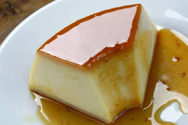 Condensed Milk Pudding Close View — Stock Photo, Image