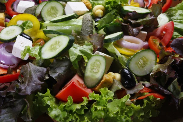 Délicieuse Salade Légumes Vue Rapprochée — Photo