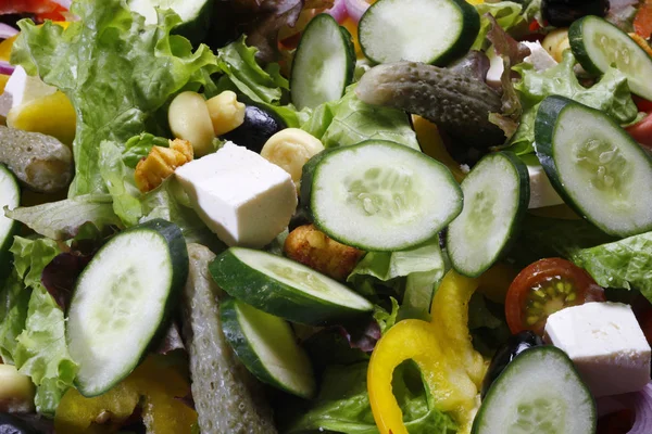 Délicieuse Salade Légumes Vue Rapprochée — Photo