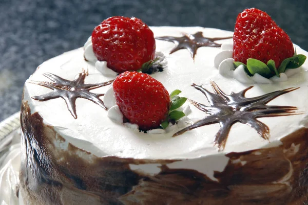 Tort Delicios Petrecere Căpșuni — Fotografie, imagine de stoc