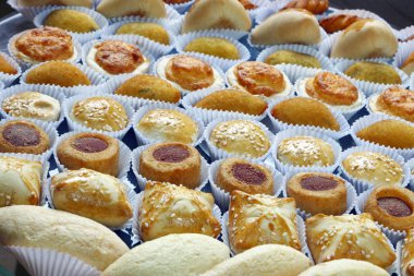 Çeşitli tipik Brezilya küçük tuzlu aperatifler