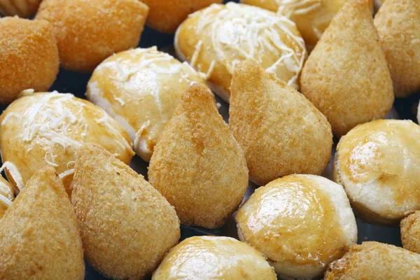 Various Typical Brazilian Small Savory Snacks — Stock Photo, Image