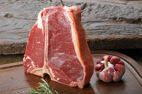 Csont Steak Grill Zár Megjelöl Kilátás — Stock Fotó