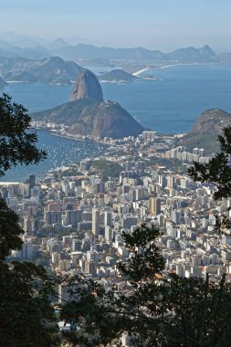 Hava doğal görünümünü, şehir Rio de Janeiro şehrine, ana turistik hedef Brezilya