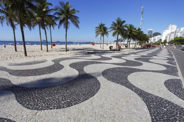 Copacabana Plajı gezinti Rio de Janeiro, Brezilya için 