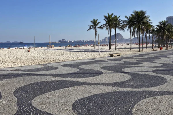 Copacabana Plajı Gezinti Rio Janeiro Brezilya Için — Stok fotoğraf