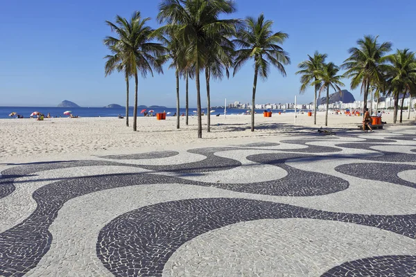 Copacabana Plajı Gezinti Rio Janeiro Brezilya Için — Stok fotoğraf