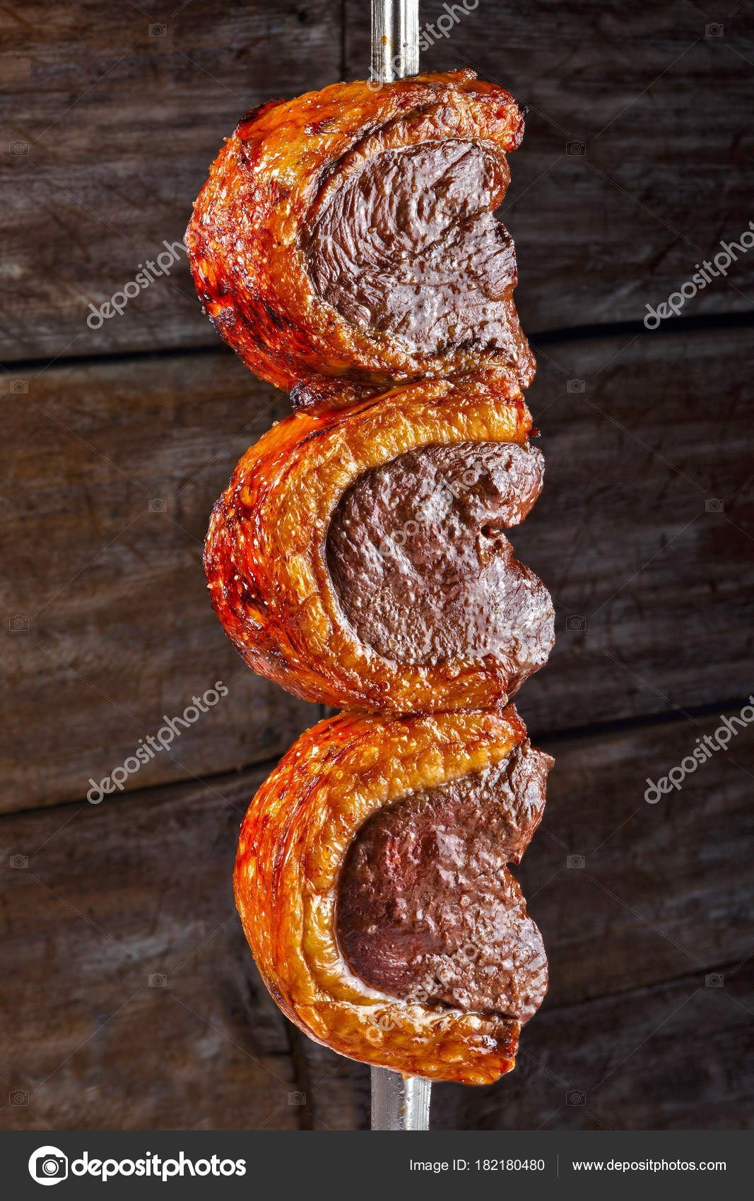 Picanha On Skewer On White Background Stock Photo - Download Image Now -  Picanha, Skewer, 2015 - iStock