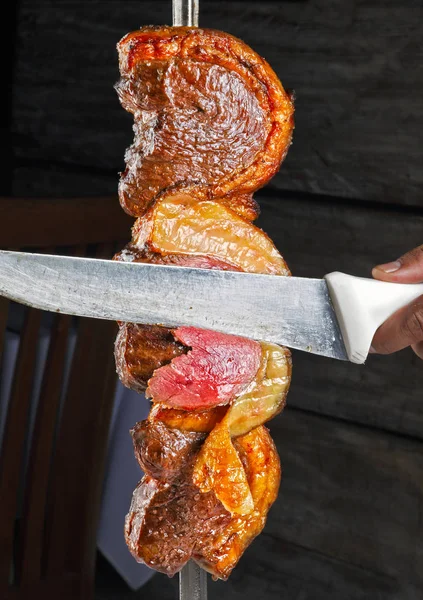 Picanha grelhada em espeto — Fotografia de Stock