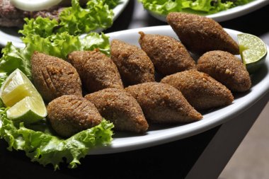 Arabic meat appetizer kibbeh clipart