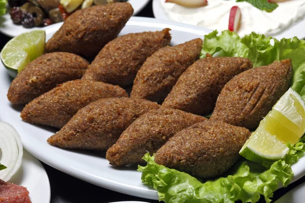 Arabic meat appetizer kibbeh