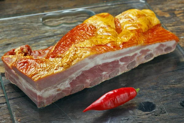Côtes Porc Fumées Vue Rapprochée — Photo