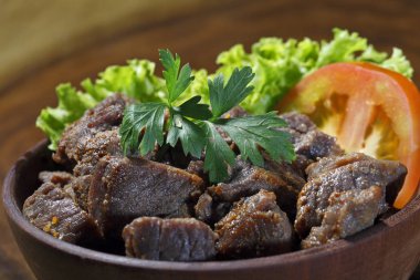 Kızarmış sosis, bölümünü yakın bakış