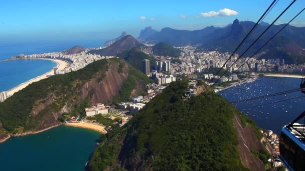 Sugar Loaf Rio Janeiro Overdag — Stockvideo