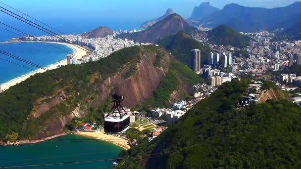 Pan Azúcar Río Janeiro Durante Día — Vídeos de Stock