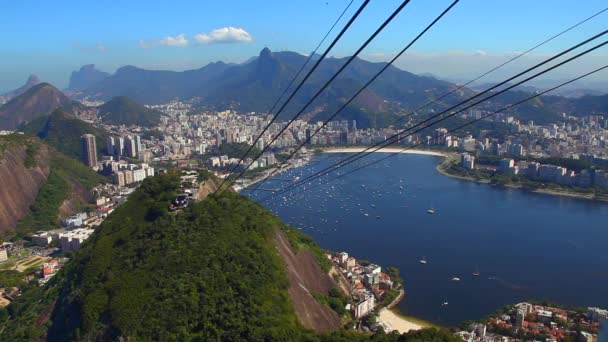 Głowa Cukru Rio Janeiro Ciągu Dnia — Wideo stockowe