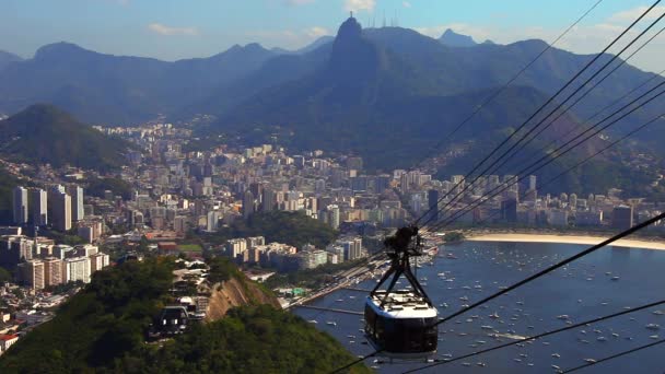 Pan Azúcar Río Janeiro Durante Día — Vídeos de Stock