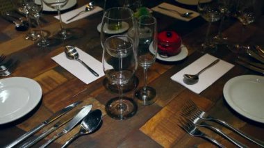 Restoran sofra görünümünü yakın çekim 