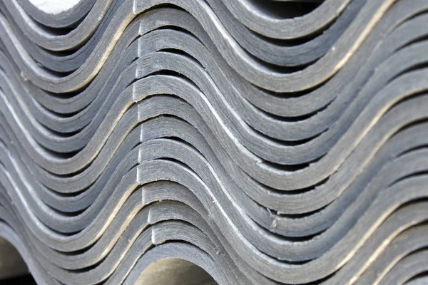 Stacked Asbestos Tiles Close View — Stock Photo, Image