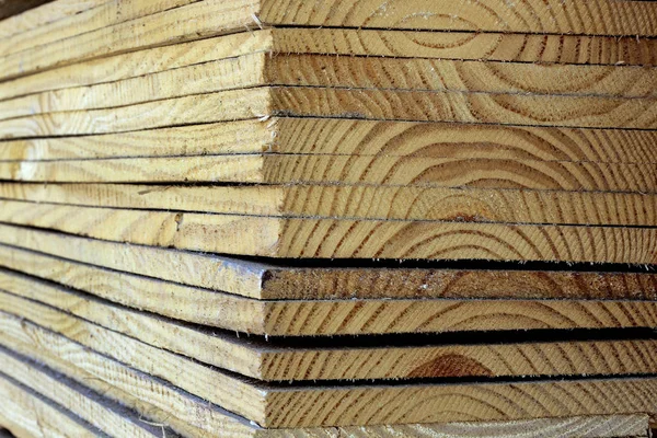 Close View Stacked Wooden Planks — Stock Photo, Image