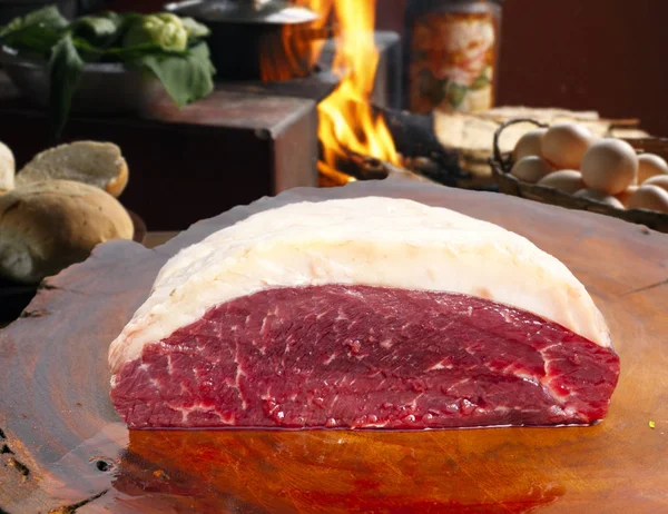 Brazilská Picanha. Syrové maso — Stock fotografie
