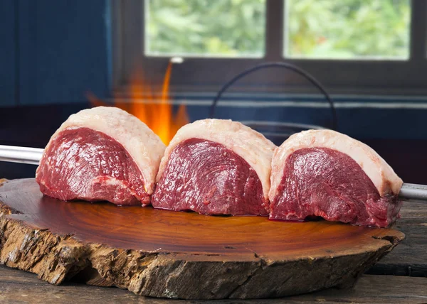 Picanha Brasileira. Carne crua — Fotografia de Stock