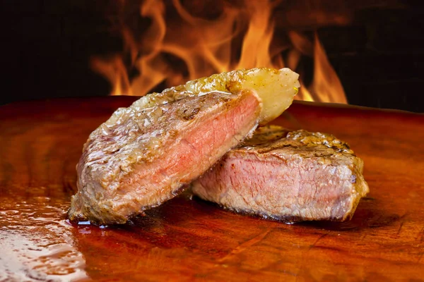 Picanha, tradisjonell brasiliansk kjøttbit. – stockfoto