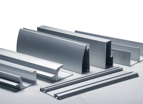 Aluminum profile for window, door, bathroom box — Stock Photo, Image