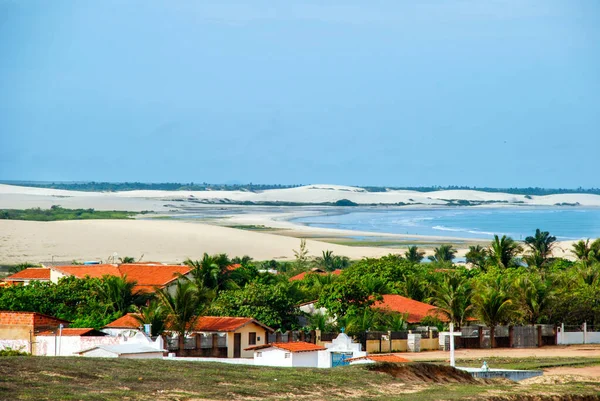 ジェリコアコアラ Jericoacoara ブラジル カリア州ヒジョカ ジェリコアコアラの西海岸の砂丘の後ろに隠された処女のビーチである — ストック写真