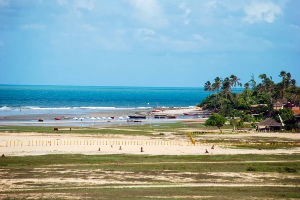 Jericoacoara Est Une Plage Vierge Cachée Derrière Les Dunes Côte — Photo