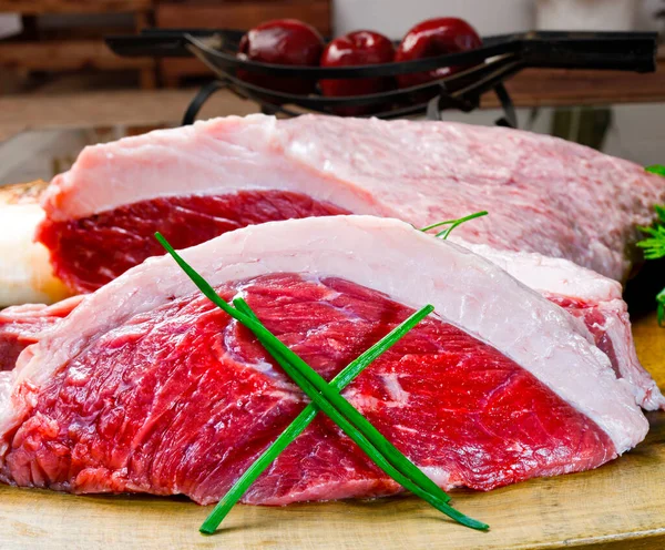 Picanha Brasileira Alimentos Crus Carne — Fotografia de Stock