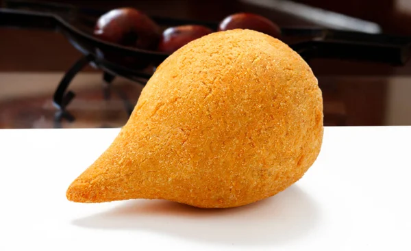 Coxinha Kyckling Brasilianskt Mellanmål — Stockfoto