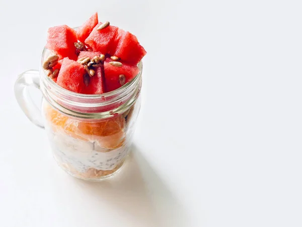 Healthy summer salad jar — Stock Photo, Image