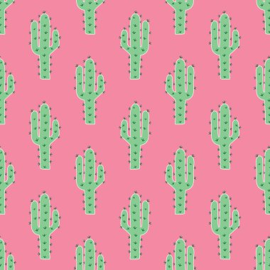 Kaktüssüz vektör deseni