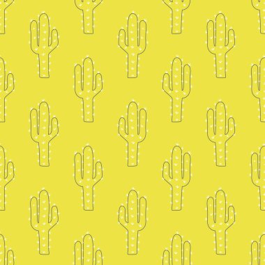 Kaktüssüz vektör deseni