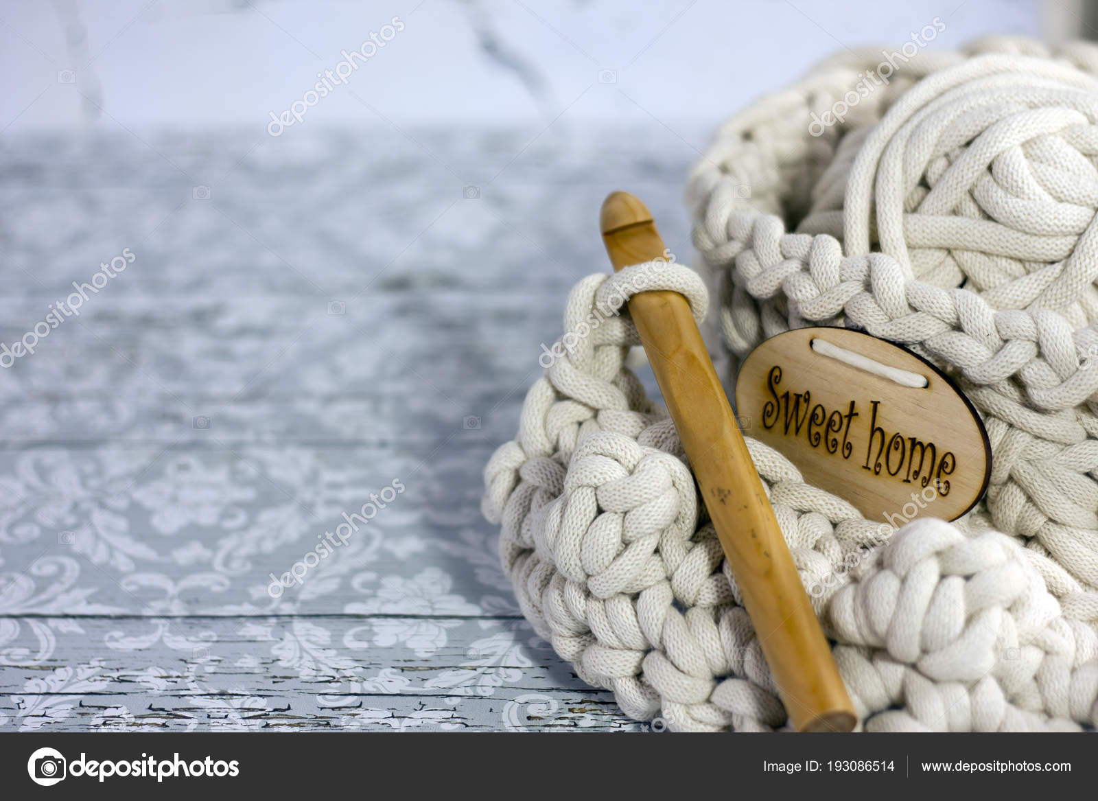 Yarns Basket Crochet Hooks Harmonious Colors Knitting