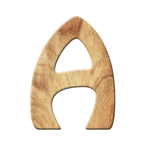 Dřevěné parkety abeceda dopisu symbol - A. izolované na bílém pozadí — Stock fotografie