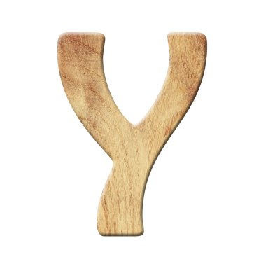 Ahşap parke Alfabe harf sembol - Y. Isolated beyaz arka plan üzerinde